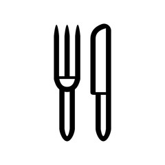 Fork and knife icon. Restaurant symbol