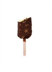 stick chocolate chip on isolated white background 