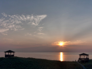 Sunrise Beyond the Gazebos