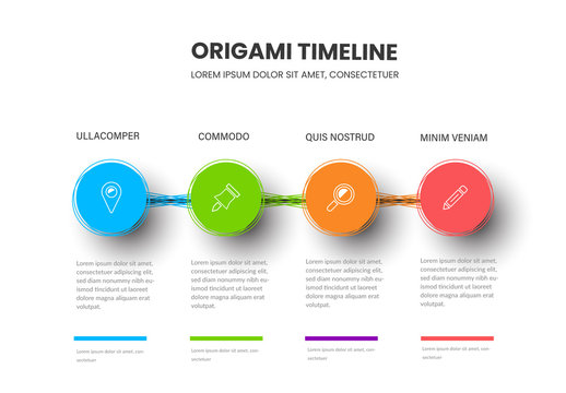Info Chart Layout with Line Icons