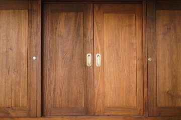 Fototapeta premium Traditional Japanese style sliding wooden door,Close up sliding wooden door