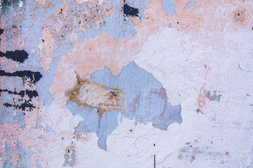 colorful grunge cracked paint concrete wall texture background