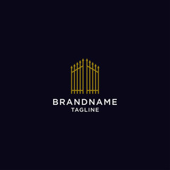 Golden Gate Logo Design Template. Elegant and Luxury - Vector