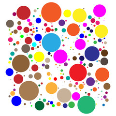Random dots, circles pattern. Pontillist / screntone /  half-tone  graphic element