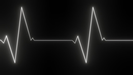 Fototapeta na wymiar heart beat on monitor