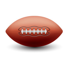 Rugby oval ball or american football equipment