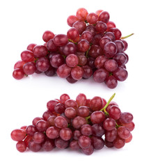 Ripe red grape isolated on white background