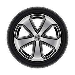 Wheel or tire, tyre of car or automobile isolated