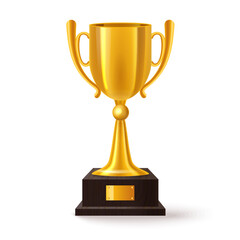 Isolated realistic cup for award ceremony - obrazy, fototapety, plakaty