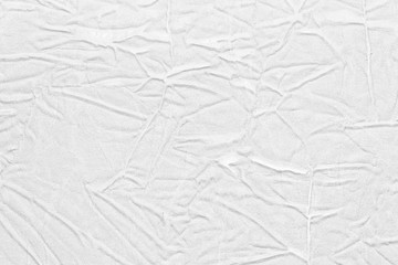 White crumpled leather texture. fabric with folds imitation under genuine leather. background. wallpaper