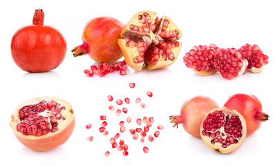 pomegranate isolated on white background