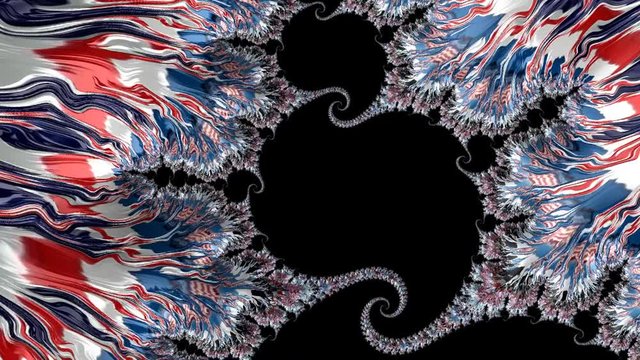 Patriotic flag Mandelbrot set exhibit an elaborate and infinitely complicated boundary that reveals progressively ever-finer recursive detail at increasing magnifications