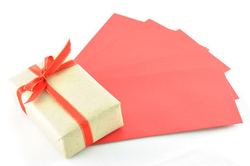 gift box and red envelope