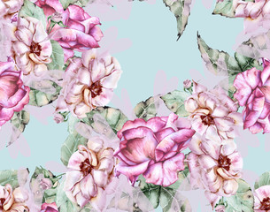 Background of roses. Seamless pattern.