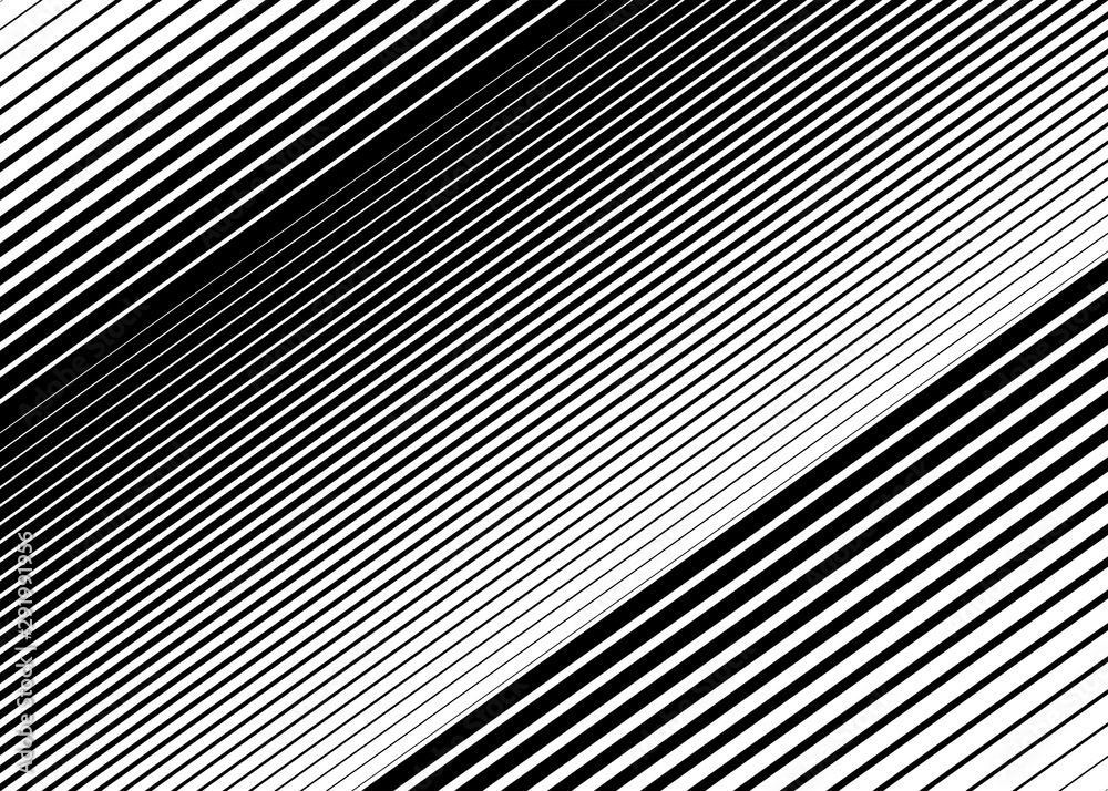Poster Oblique, diagonal dynamic lines pattern. Straight parallel skew stripes illustration. Slope, asymmetric lineal, linear element.