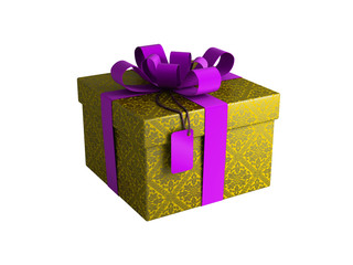 Gift box illustration isolated on white