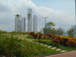 Obraz premium aerial view of hong kong city