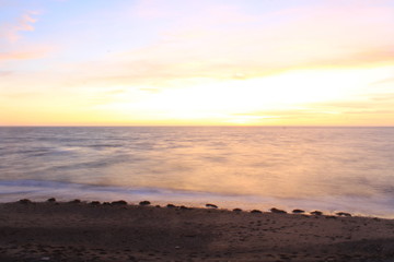 Sunset over the sea