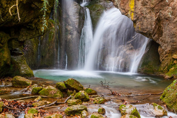 Fototapeta na wymiar Ano Vlasia Waterfalls