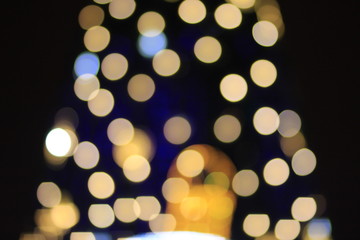 Glitter sparkling abstract bokeh defocused background, celebration