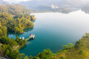 house over water in famous Sun Moon Lake