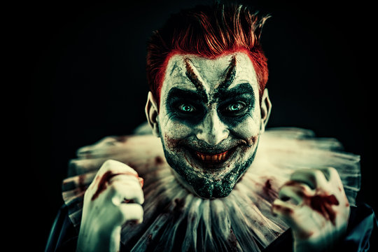 angry laughing clown