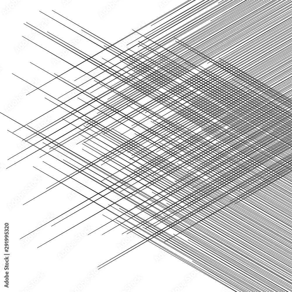Aufkleber Matrix, grid, mesh pattern of intersecting irregular, dynamic lines. Trellis, lattice, grating illustration
