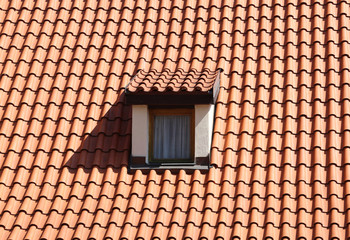 roof with tiles and a window called dormer