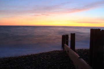 Sunset over the sea