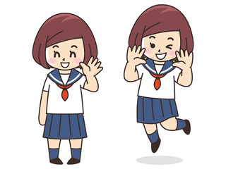 夏服の女子高生