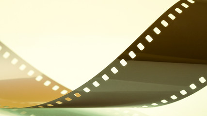 Naklejka premium Strip of glossy film abstract close-up