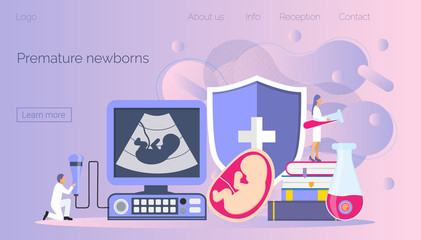 Fototapeta na wymiar World Prematurity Day is celebrated on 17 November. Noncarrying of pregnancy concept vector for web, banner