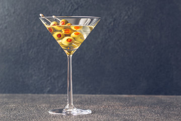 A glass of martini cocktail