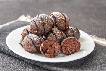 Chocolate pancake puppies