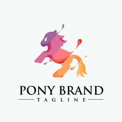 new generation of the pony horse logo vector