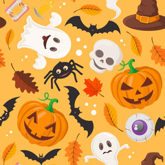Halloween decorative seamless pattern.
