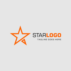 Star Logo Design Premium Icon Template Flat Vector Illustration