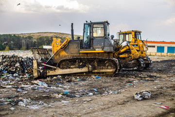 Kiev / Ukraine 15.September 2019 On photo Garbage landfill number 5