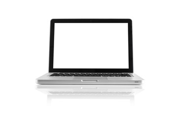 Fototapeta premium Isolated computer desktop on white background