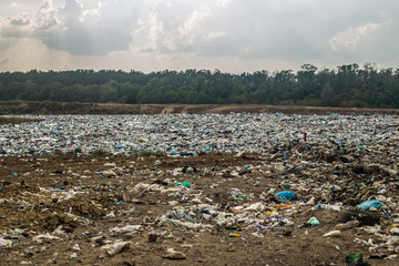 Kiev / Ukraine 15.September 2019 On photo Garbage landfill number 5