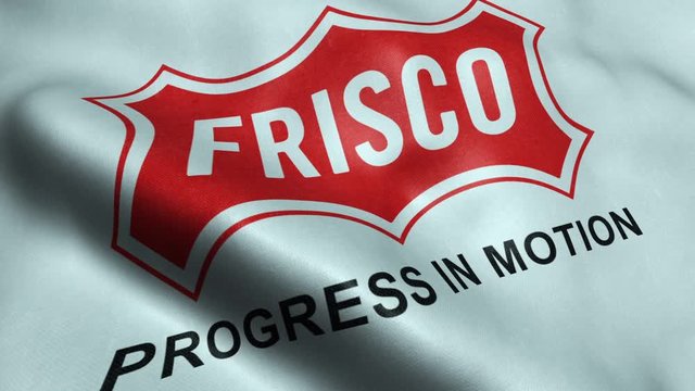 Flag of Frisco USA City Seamless Looping Waving Animation