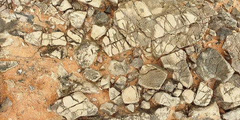 Stone. Texture of colorful Mediterranean stone on the shore