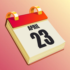 April 23 on Red Calendar