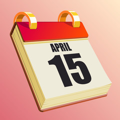 April 15 on Red Calendar