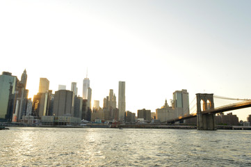 Fototapeta premium Widok na Manhattn z Brooklynu