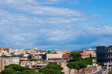 Fototapeta premium Beautiful buildings from the lovely Rome, Italy