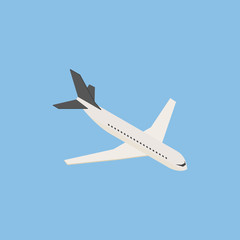 Fototapeta na wymiar Aircraft Flat Design Style Vector Illustration Airplane Flying