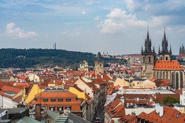Fototapeta na wymiar Architecture and landmark skyline of Prague in Czech Republic.
