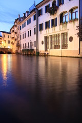 Fototapeta na wymiar Trip to Treviso. Evening beauty of old Italian town. 