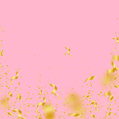 Streamers and confetti. Gold tinsel and foil ribbo